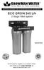 WATER SYSTEMS FOR HYDROPONICS AND GARDENING. ECO GROW 240 L/h. 2 Stage Filter system