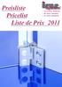 Preisliste Pricelist Liste de Prix 2011