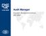Audit Manager. Kunden Basisinformation ISO 9001