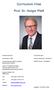 Curriculum Vitae. Prof. Dr. Holger Pfaff