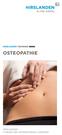 OSTEOPATHIE HIRSLANDEN A MEDICLINIC INTERNATIONAL COMPANy
