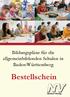 Bestellschein. Bildungspläne für die allgemeinbildenden Schulen in Baden-Württemberg. Bildungsplan. Neckar-Verlag. Bildungsplan.