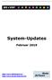 System-Updates. Februar