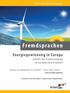 Fremdsprachen. Energiegewinnung in Europa. Zukunft der Stromerzeugung im europäischen Vergleich. Unterrichtseinheiten Niveau I/II
