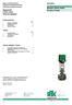 Baureihe / Series / Séries MV 5270 / PV Regelventile Control valves Vanne de régulation