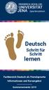 Sprachenzentrum. Deutsch. Schritt für Schritt. lernen. Fachbereich Deutsch als Fremdsprache Informationen und Kursangebot