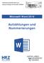 Microsoft Word 2019 Aufzählungen und Nummerierungen