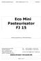 Eco Mini Pasteurisator FJ 15