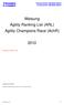 Weisung Agility Ranking List (ARL) Agility Champions Race (AchR)