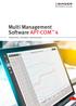 Multi Management Software APT-COM 4. Aufzeichnen, Verwalten, Dokumentieren