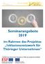 Seminarangebote 2019 im Rahmen des Projektes Inklusionsnetzwerk für Thüringer Unternehmen