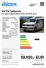 59.950,- EUR inkl. 19 % Mwst. VW T6 California T6 Cali Coast Edition DSG 204PS ACC. autounger.com. Preis: