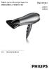 Register your product and get support at. Hairdryer.   HP8251 HP8250. Benutzerhandbuch