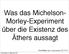 Was das Michelson- Morley-Experiment über die Existenz des Äthers aussagt