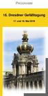 PROGRAMM. 16. Dresdner Gefäßtagung. 17. und 18. Mai 2019