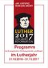Programm. der Evangelischen Kirchengemeinde Leichlingen. im Lutherjahr