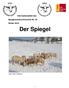 Informationsblatt des. Spiegelschafzuchtvereins Nr. 35. Winter Der Spiegel. Foto: Heinz Feldmann