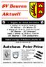 SV Beuren Aktuell. Autohaus Peter Prinz. s ch n. w er t. Enkenhofener Str Isny/Beuren Telefon 07567/203 Telefax 07567/1216