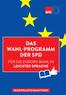 DAS WAHL-PROGRAMM DER SPD FÜR DIE EUROPA-WAHL IN LEICHTER SPRACHE