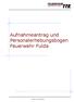 Aufnahmeantrag und Personalerhebungsbogen Feuerwehr Fulda