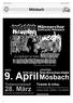 9. April. meets. Mösbach. 28. März Uhr im Probelokal neben Kirche. Männerchor. Mösbach. Drei-Kirschen-Halle. Ticketvorverkauf: Tickets &Infos: