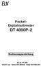 Pocket- Digitalmultimeter DT 4000P-2. Bedienungsanleitung. ELV AG PF 1000 D Leer Telefon 0491/ Telefax 0491/