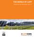 THE WORLD OF LAPP. Produkte für die Photovoltaik 2016/17