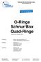O-Ringe Schnur/Box Quad-Ringe