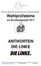 Beirat für Menschen mit Behinderung in der Stadt Ansbach. Wahlprüfsteine. zur Bundestagswahl 2017 ANTWORTEN DIE LINKE