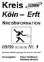 Köln Erft. 08/ Nr. 1 KREISINFORMATION. Klemens Brosch. Amtliches Mitteilungsorgan des Kreises Köln-Erft
