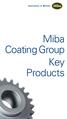 Miba Coating Group Key Products