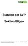 Statuten der SVP. Sektion Ittigen