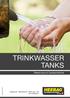 TRINKWASSER TANKS. Reservoirs & Quellschächte. Heebag AG - Zollstrasse Lienz / SG   Trinkwasser