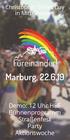 Christopher Street Day in Mittelhessen. Füreinander! Marburg, Demo: 12 Uhr HBF Bühnenprogramm Straßenfest Party Aktionswoche