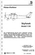 Skyhawk. f) Mitglied von GAMA. Piloten-Klarlisten. Modeii172R. Originalausgabe - 2. Juni 1997 Anderüng Mai 1998