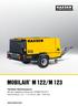 MOBILAIR M 122/M 123. Fahrbarer Baukompressor Mit dem weltweit anerkannten SIGMA PROFIL Volumenstrom 7,3 11,4 m³/min ( cfm) KOMPRESSOREN