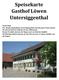 Speisekarte Gasthof Löwen Untersiggenthal