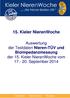15. Kieler NierenWoche. Auswertung der Testdaten Nieren-TÜV und Bioimpedanzmessung der 15. Kieler NierenWoche vom