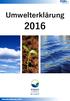 Umwelterklärung DE Umwelterklärung 2016