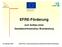 Europäischer Fonds für regionale Entwicklung. EFRE-Förderung. zum Aufbau einer Geodateninfrastruktur Brandenburg