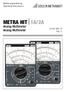Bedienungsanleitung Operating Instructions METRA HIT 1A/2A. Analog-Multimeter Analog Multimeter /8.11