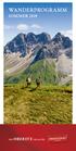 WANDERPROGRAMM SOMMER 2019