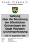 Satzung über die Benutzung der öffentlichen Grünanlagen der Stadt Pleystein (Grünanlagensatzung)