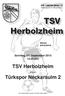 TSV Herbolzheim. Türkspor Neckarsulm 2. Sonntag, 27. September Uhr. gegen. Die Vereinsbrille. Saison 2015/2016