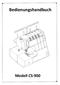 Bedienungshandbuch Modell CS-900