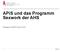 APiS und das Programm Sexwork der AHS. Schweizer HIV&STI-Forum 2019