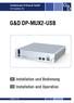 Guntermann & Drunck GmbH   G&D DP-MUX2-USB. Installation und Bedienung Installation and Operation A