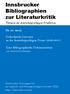Innsbrucker Bibliographien zur Literaturkritik