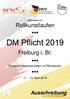 DM Pflicht Rollkunstlaufen. Freiburg i. Br. Ausschreibung. Deutsche Meisterschaften im Pflichtlaufen April 2019.