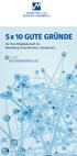 5 x 10 GUTE GRÜNDE. für Ihre Mitgliedschaft im Marketing-Club Münster / Osnabrück